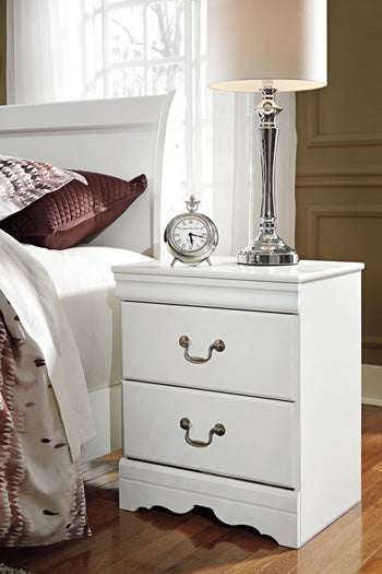 Two Drawer Night Stand Anarasia White