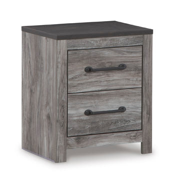 Two Drawer Night Stand Bronyan Dark Gray