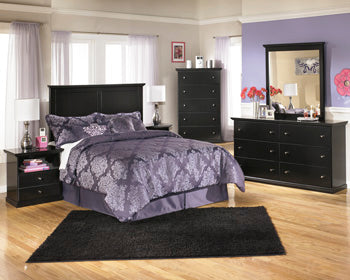 One Drawer Night Stand Maribel Black