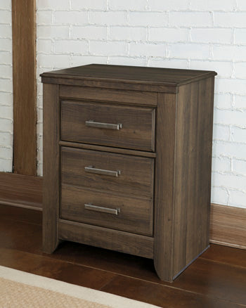 Two Drawer Night Stand Juararo Dark Brown