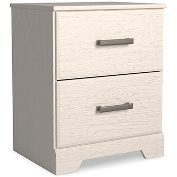 Two Drawer Night Stand Stelsie White