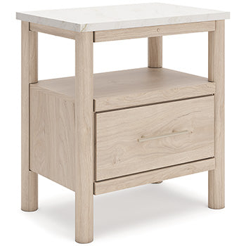One Drawer Night Stand Cadmori Two-tone