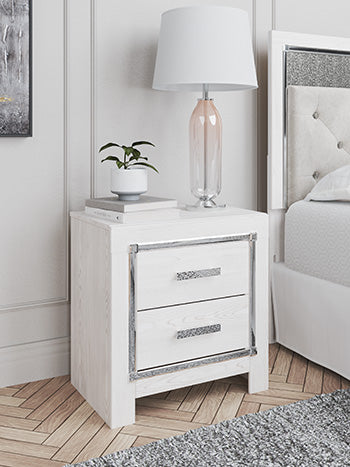 Two Drawer Night Stand Altyra White