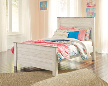 Full Panel Footboard Willowton Whitewash