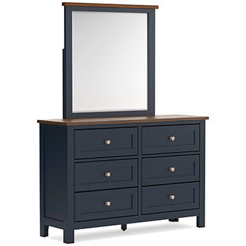 Bedroom Mirror Landocken Brown/Blue