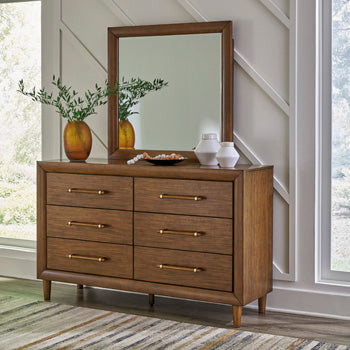 Bedroom Mirror Lyncott Brown
