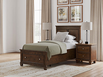 Twin Storage FTBD w/Roll Slats Danabrin Brown