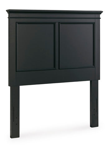 Twin Panel Headboard Lanolee Black