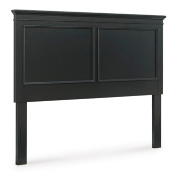 Queen Panel Headboard Lanolee Black