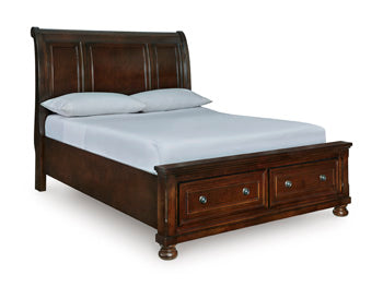 Queen Sleigh Headboard Porter Rustic Brown