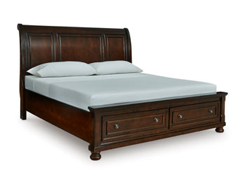 King Rails with Roll Slats Porter Rustic Brown