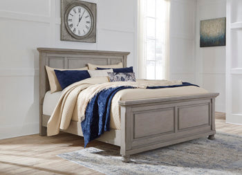 Queen Panel Footboard Lettner Light Gray