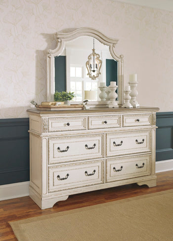 Bedroom Mirror Realyn Chipped White