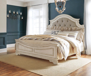 King Panel Rails Realyn Chipped White