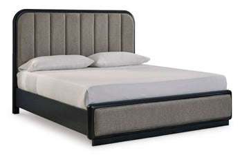 King UPH Panel FTBD/Rails Rowanbeck Gray/Black