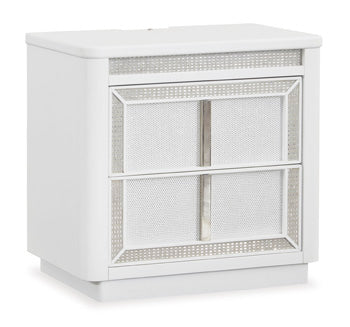 Two Drawer Night Stand Chalanna White