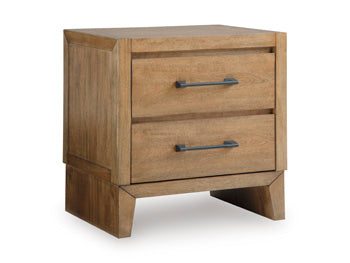 Two Drawer Night Stand Sherbana Light Brown