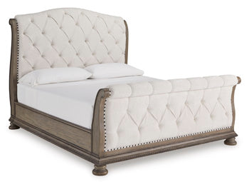 Queen/King Sleigh Rails Ardenfield Light Brown