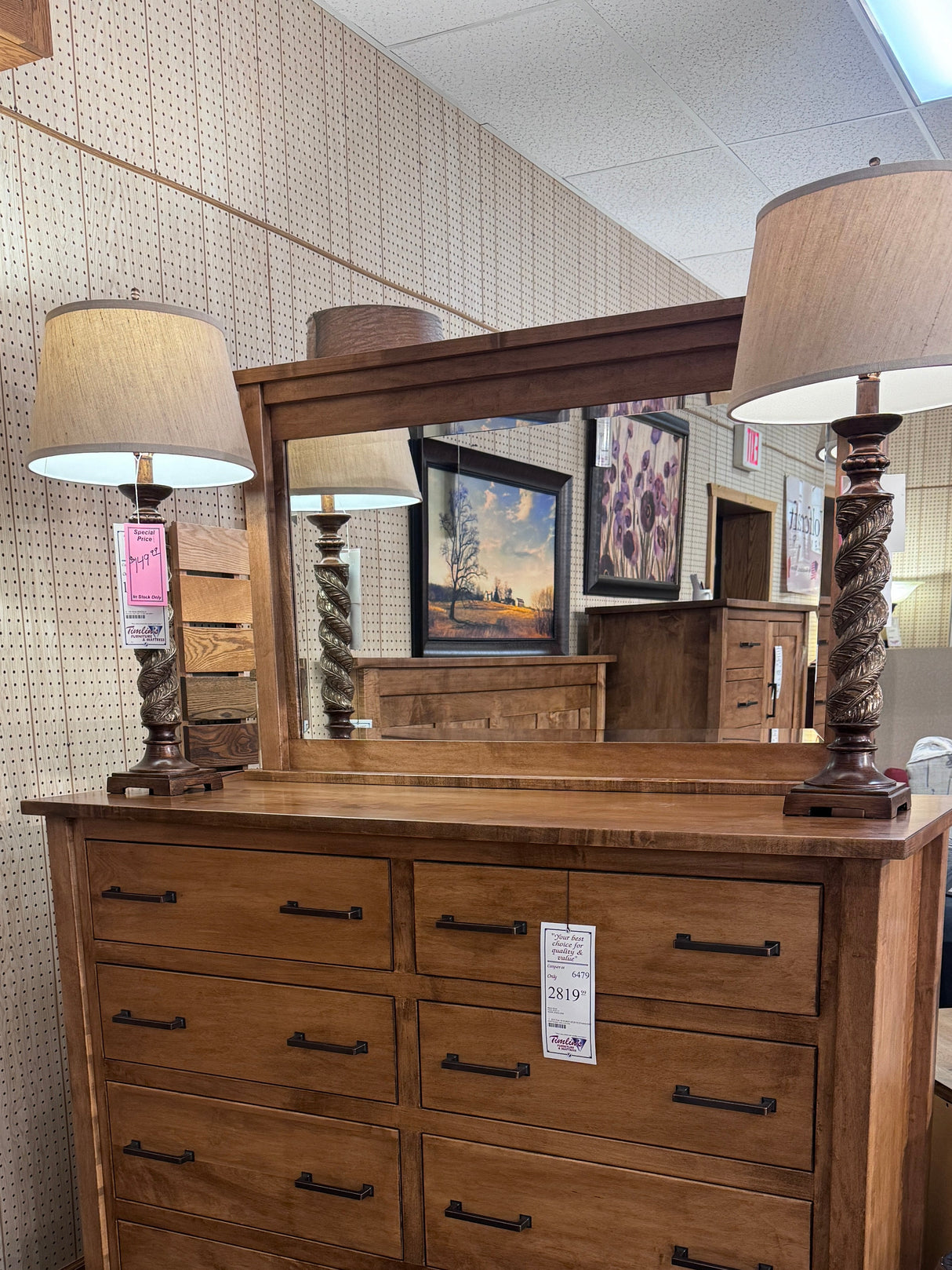 Hockheim Amish Dresser Short Mirror