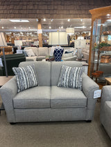 Closeout Smyrna Sofa/Loveseat Set Invitation Tweed
