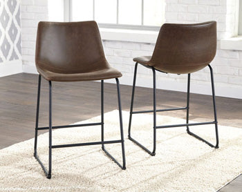 Upholstered Barstool (2/CN) Centiar Brown