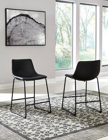 Upholstered Barstool (2/CN) Centiar Black