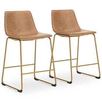 Upholstered Barstool (2/CN) Ciabori Toast/Gold