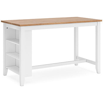 RECT Dining Room Counter Table Gesthaven Natural/White