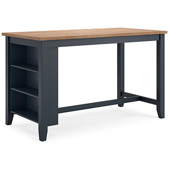 RECT Dining Room Counter Table Gesthaven Natural/Blue