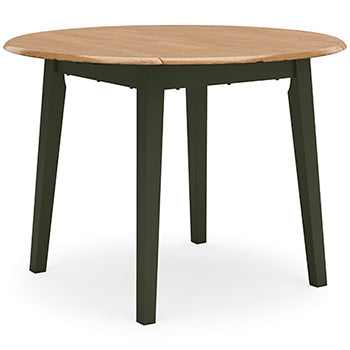 Round DRM Drop Leaf Table Gesthaven Natural/Green