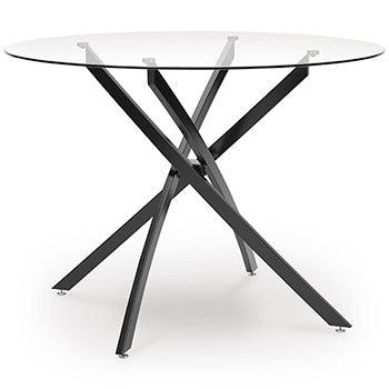 Round Dining Room Table Pharwynn Black