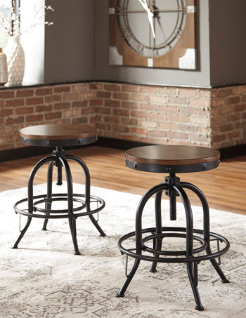 Swivel Barstool (2/CN) Valebeck Brown/Black