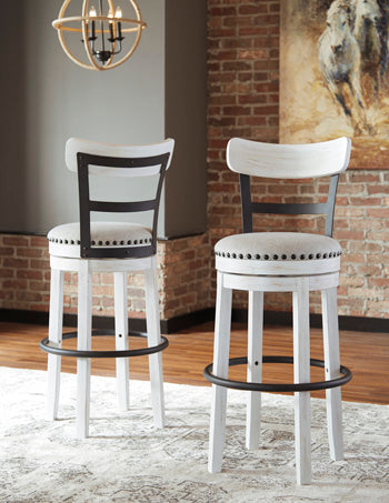Tall UPH Swivel Barstool(1/CN) Valebeck White