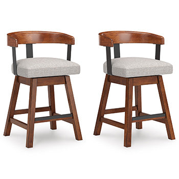 UPH Swivel Barstool (2/CN) Ralene Medium Brown