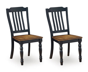 Dining Room Side Chair (2/CN) Clorazi Black/Brown