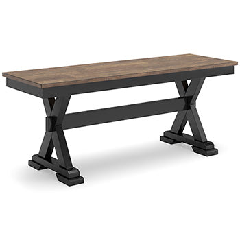 Large Dining Room Bench Wildenauer Brown/Black