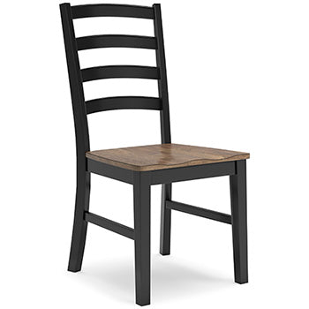 Dining Room Side Chair (2/CN) Wildenauer Brown/Black