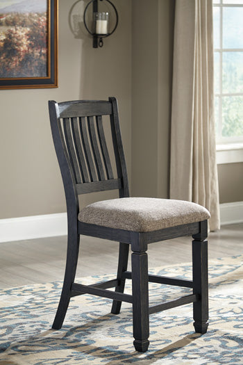 Upholstered Barstool (2/CN) Tyler Creek Black/Grayish Brown