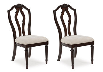 Dining UPH Side Chair (2/CN) Lavinton Tan/Brown