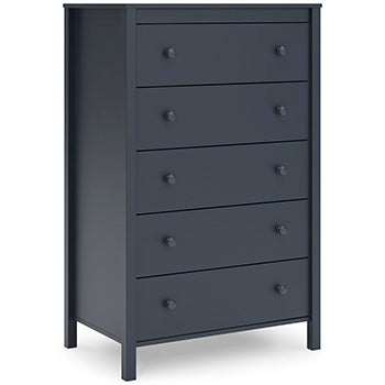 Five Drawer Chest Simmenfort Navy Blue