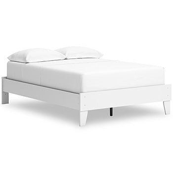 Full Platform Bed Hallityn White