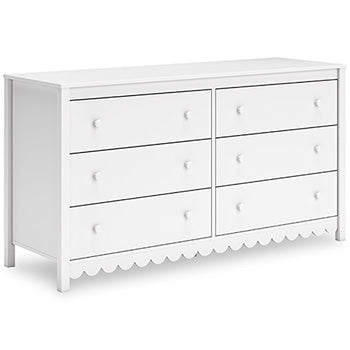 Six Drawer Dresser Hallityn White