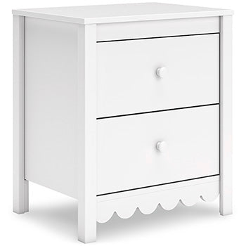 Two Drawer Night Stand Hallityn White
