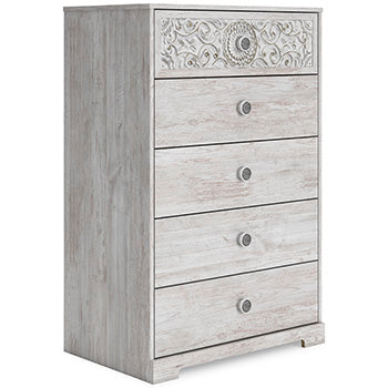 Five Drawer Chest Paxberry Whitewash