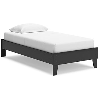 Twin Platform Bed Socalle Black