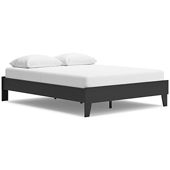Queen Platform Bed Socalle Black