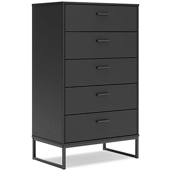 Five Drawer Chest Socalle Black