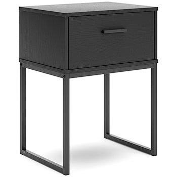 One Drawer Night Stand Socalle Black