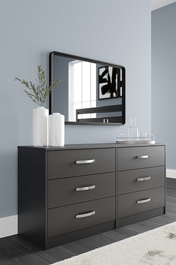 Six Drawer Dresser Finch Black