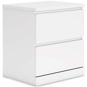 Two Drawer Night Stand Onita White